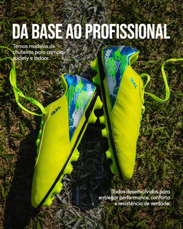 Da base ao profissional, a IBAL acompanha cada passo da sua jornada dentro de campo. 🤩

Campo, society ou indoor: temos a chuteira certa para o seu estilo de jogo.
Performance, conforto e resistência que fazem a diferença! ⚡⚽🏆